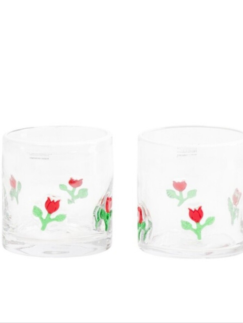 Viral Drinking Glasses Red Rose Tulip Icon Double Old Fashioned DOF Tumbler